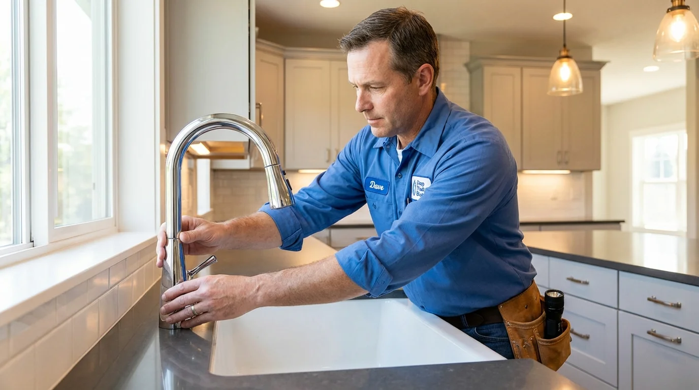 Kitchen faucet installation by Johns Plumbing LLC in Eastpoint